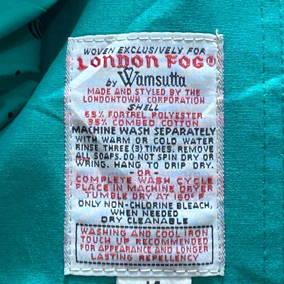 London Fog Vintage Green Women’s Trench Coat Size 14 - Picture 8 of 15